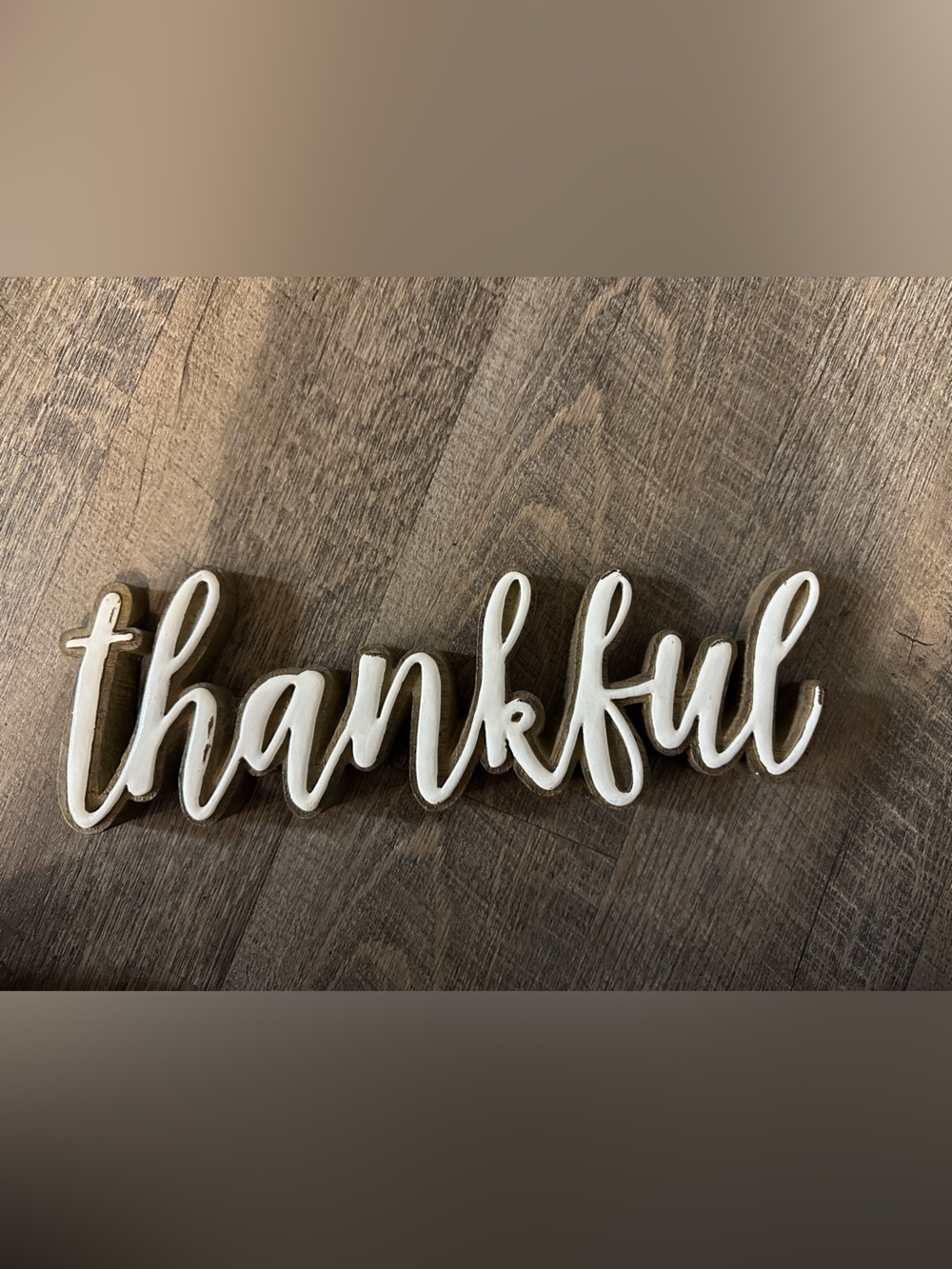 White "Thankful" Decor